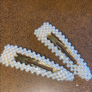 pearl barrettes